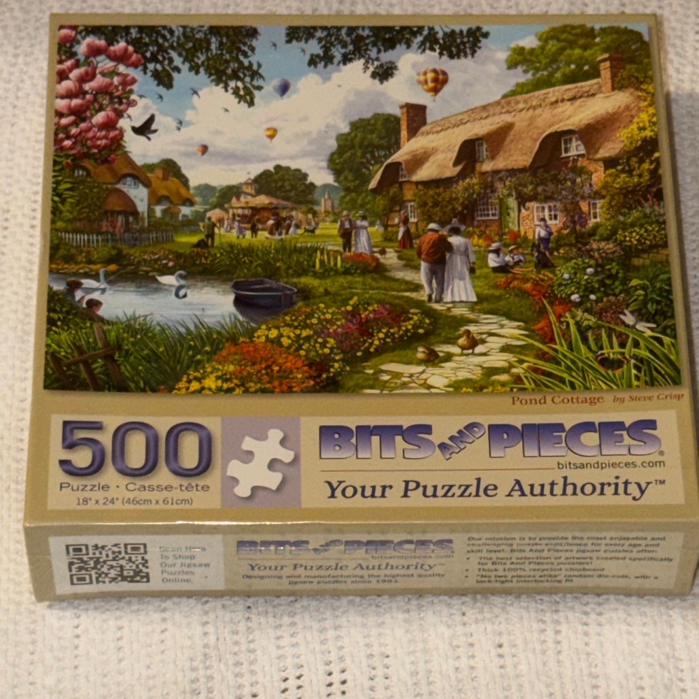 Bits and Pieces 500 Piece Puzzle Pond Cottage NEW‎ Sealed